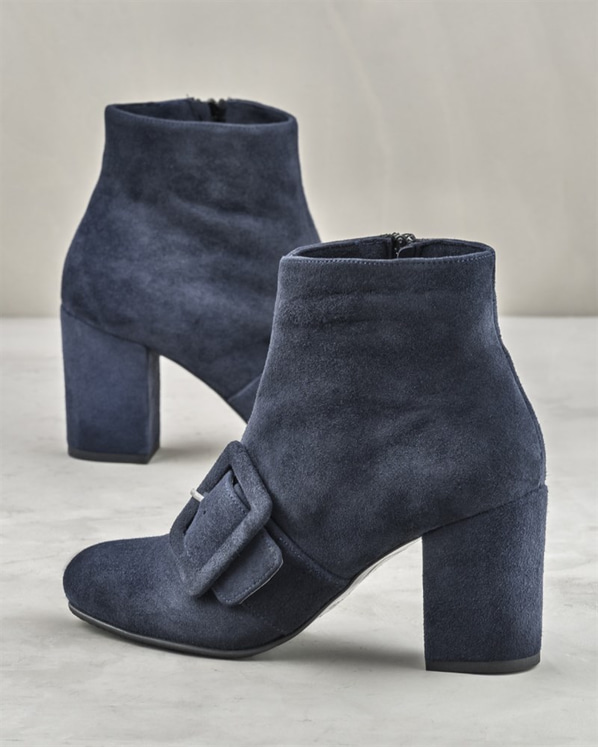 Lacivert kadın bot - Elle Shoes