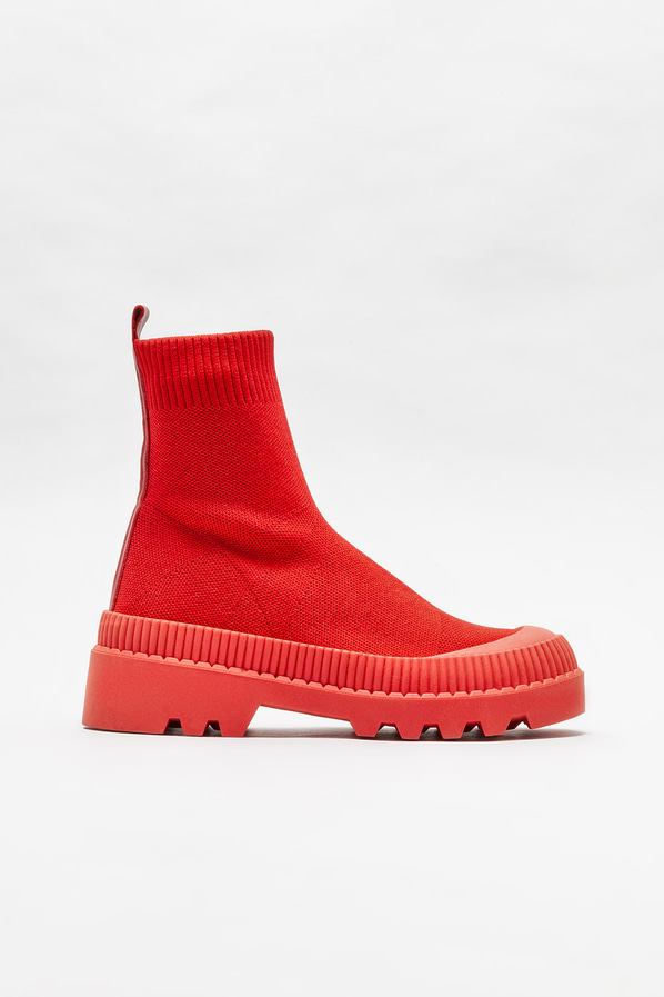 Kırmızı kadın bot, günlük kullanım için - Elle Shoes