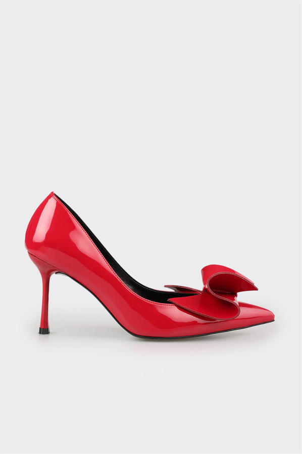 Kırmızı topuklu kadın ayakkabı - Elle Shoes