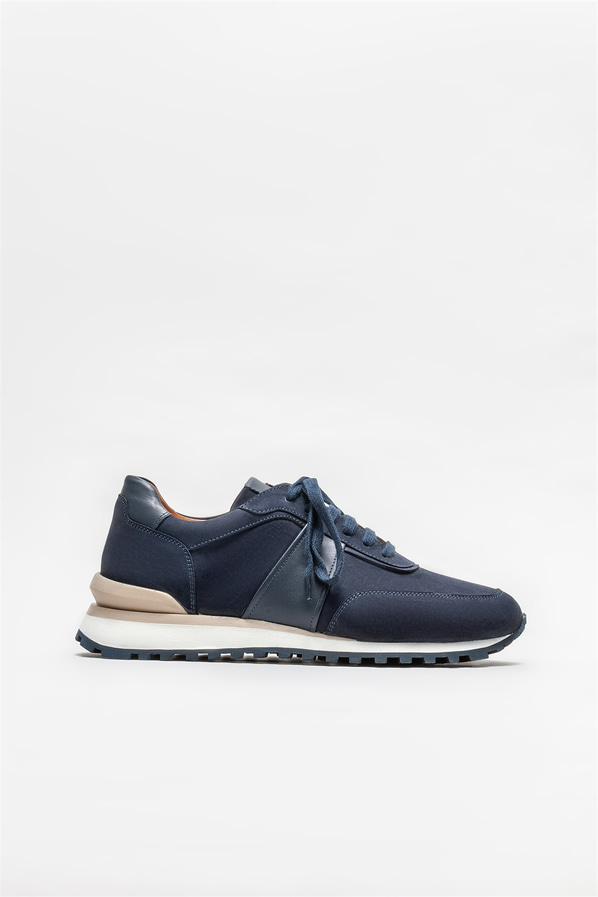 Lacivert deri erkek spor ayakkabı - Elle Shoes