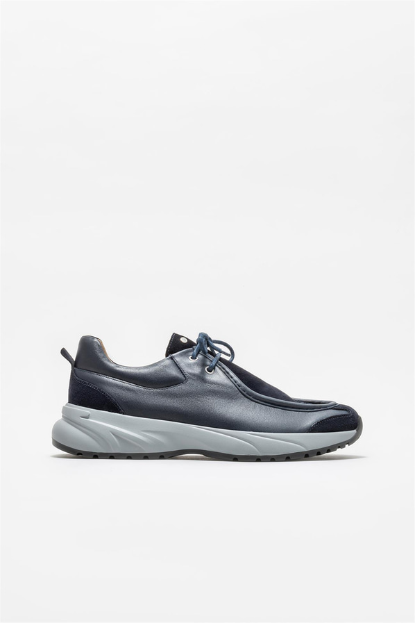 Lacivert deri erkek spor ayakkabı - Elle Shoes