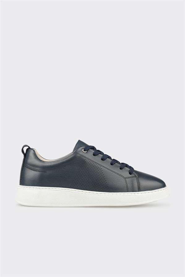 Lacivert deri erkek spor ayakkabı - Elle Shoes