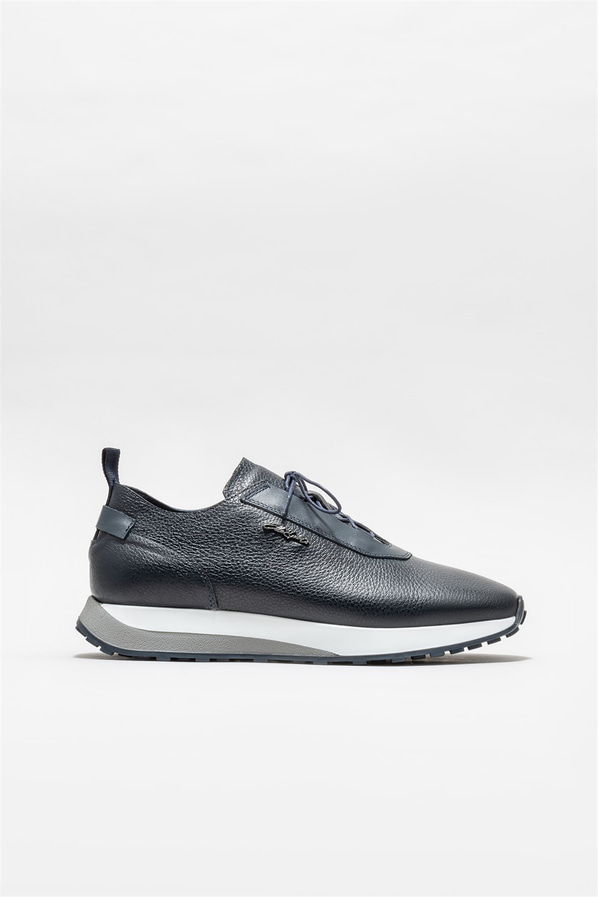 Lacivert deri erkek spor ayakkabı - Elle Shoes