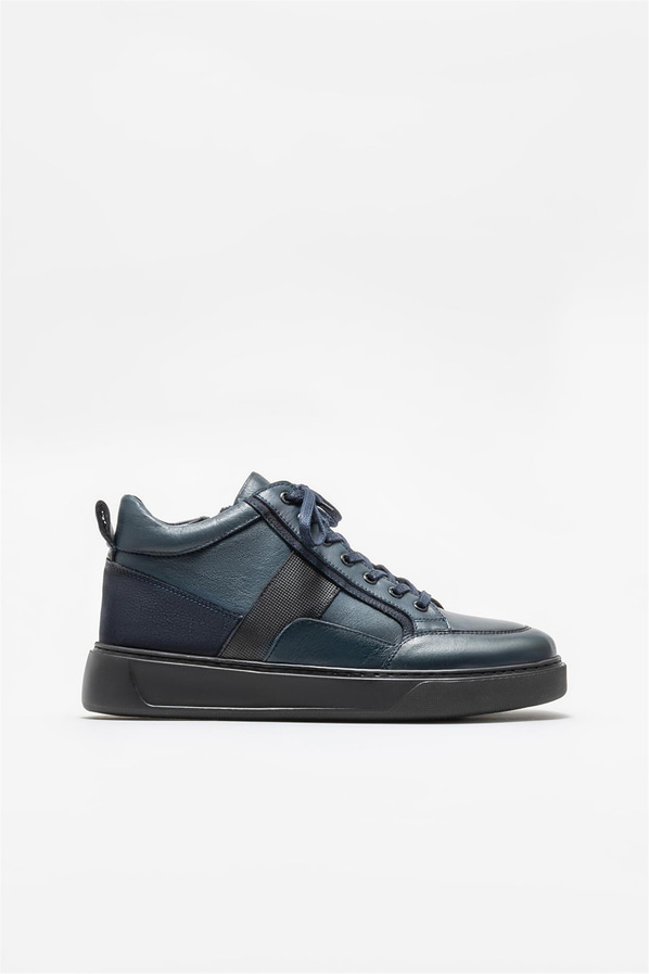 Lacivert deri erkek bot - Elle Shoes