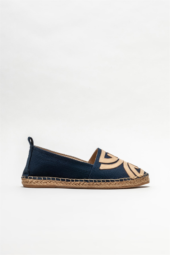 Lacivert kadın espadril - Elle Shoes
