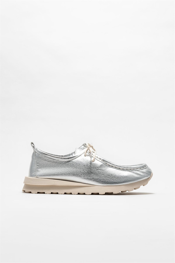 Lame deri kadın düz ayakkabı, günlük kullanım için - Elle Shoes