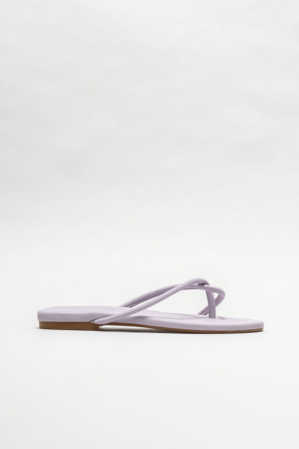 Lila deri kadın terlik - Elle Shoes