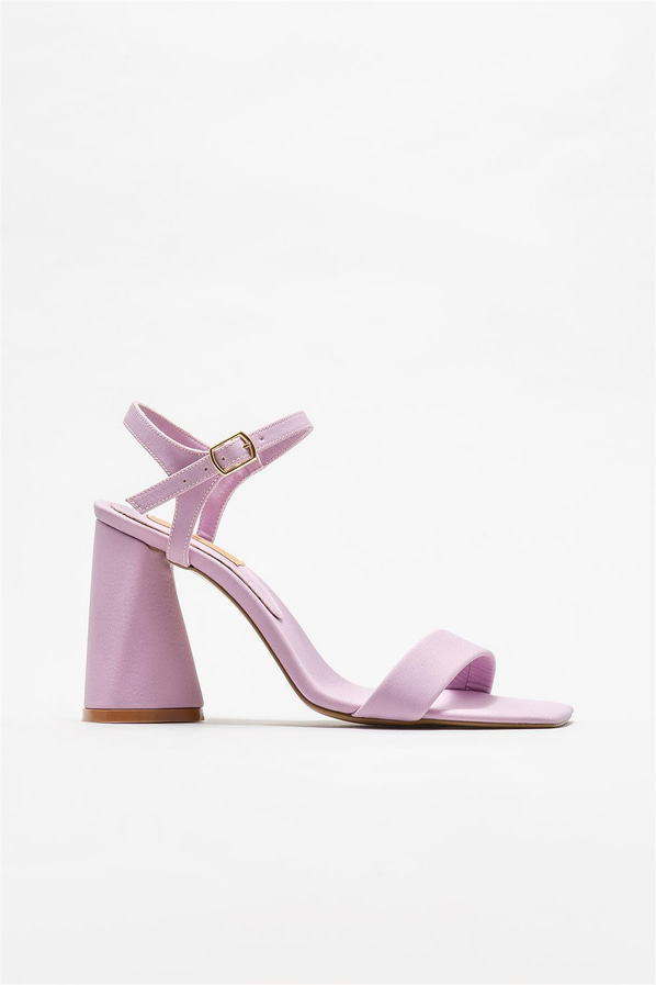 Lila topuklu kadın sandalet - Elle Shoes