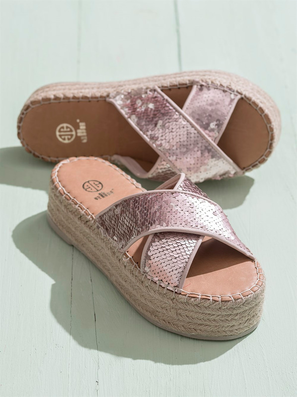 Pudra kadın terlik - Elle Shoes
