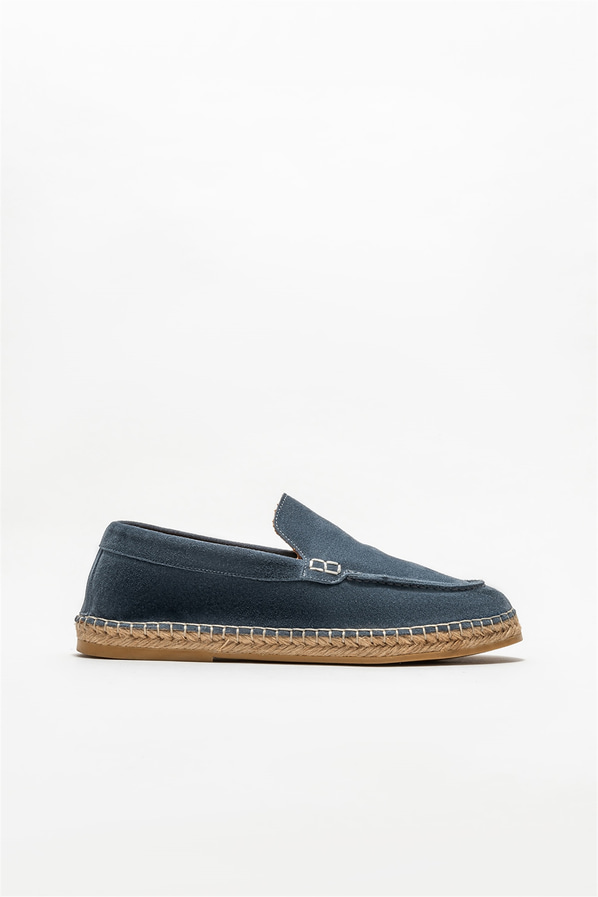 Mavi deri erkek espadril - Elle Shoes