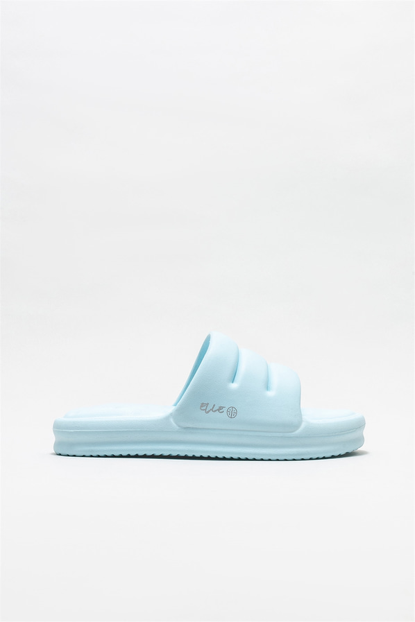 Mavi düz kadın terlik - Elle Shoes