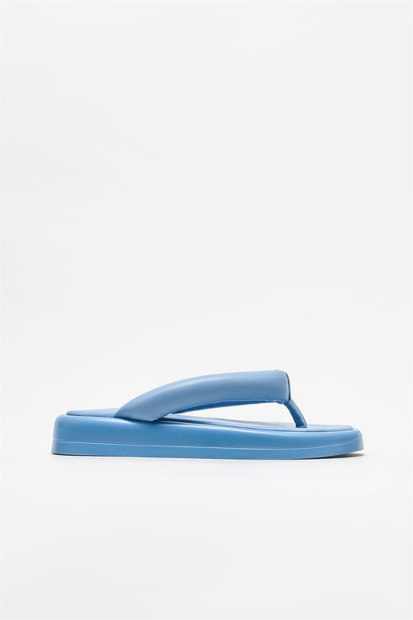 Mavi kadın terlik - Elle Shoes