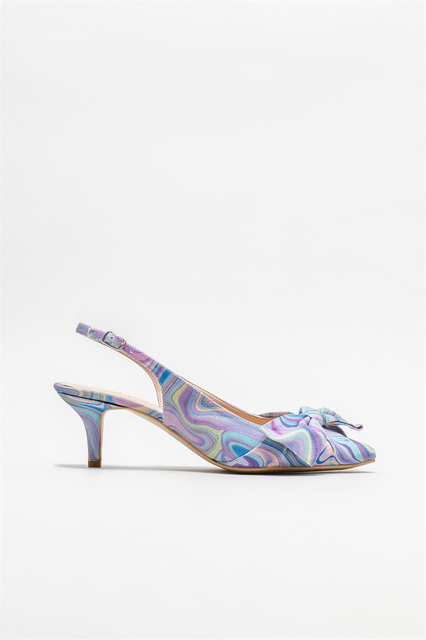 Mavi topuklu kadın ayakkabı - Elle Shoes