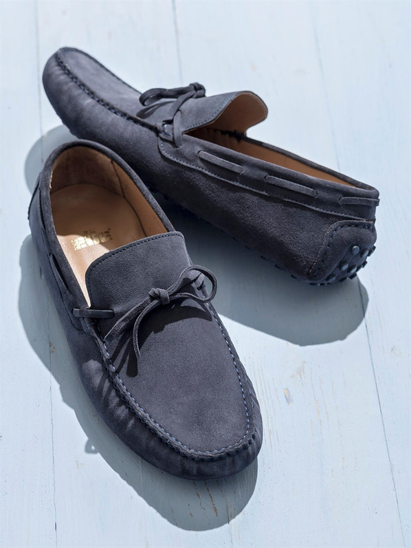 Lacivert deri erkek loafer - Elle Shoes