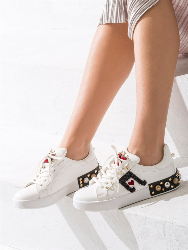 Beyaz kadın ayakkabı - Elle Shoes