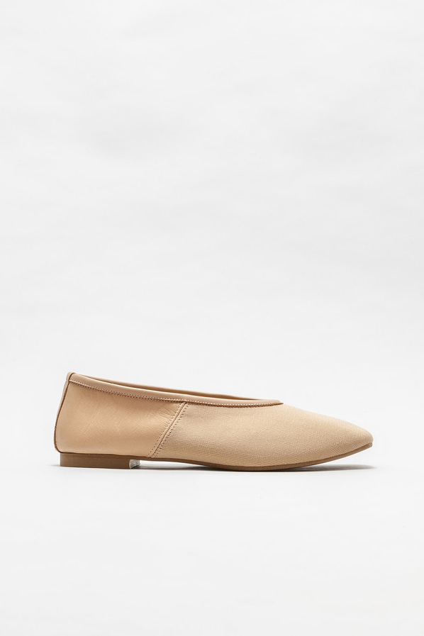Naturel deri kadın babet - Elle Shoes