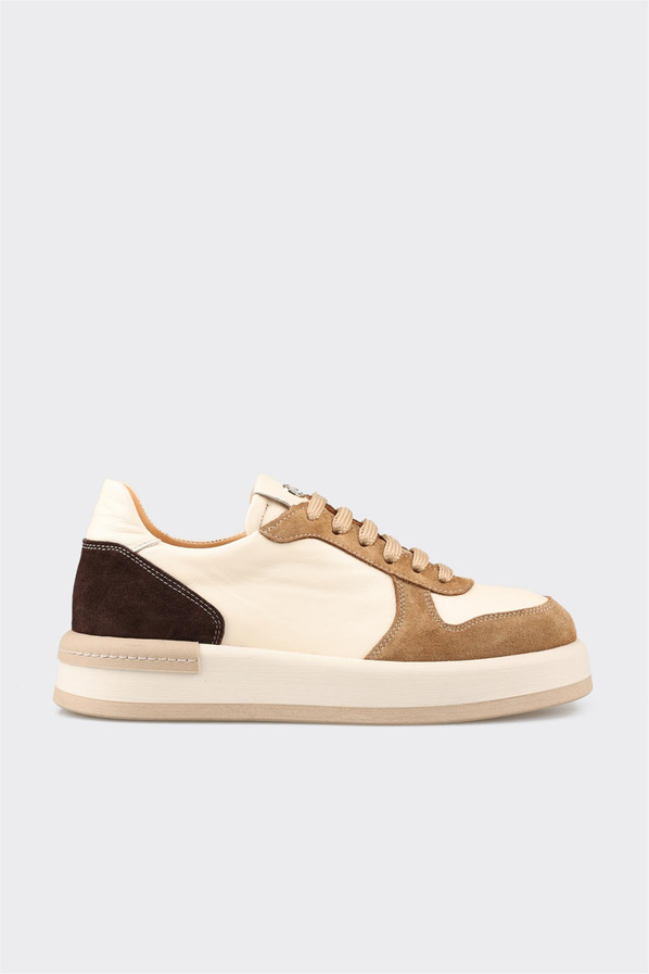 Naturel deri kadın sneaker - Elle Shoes