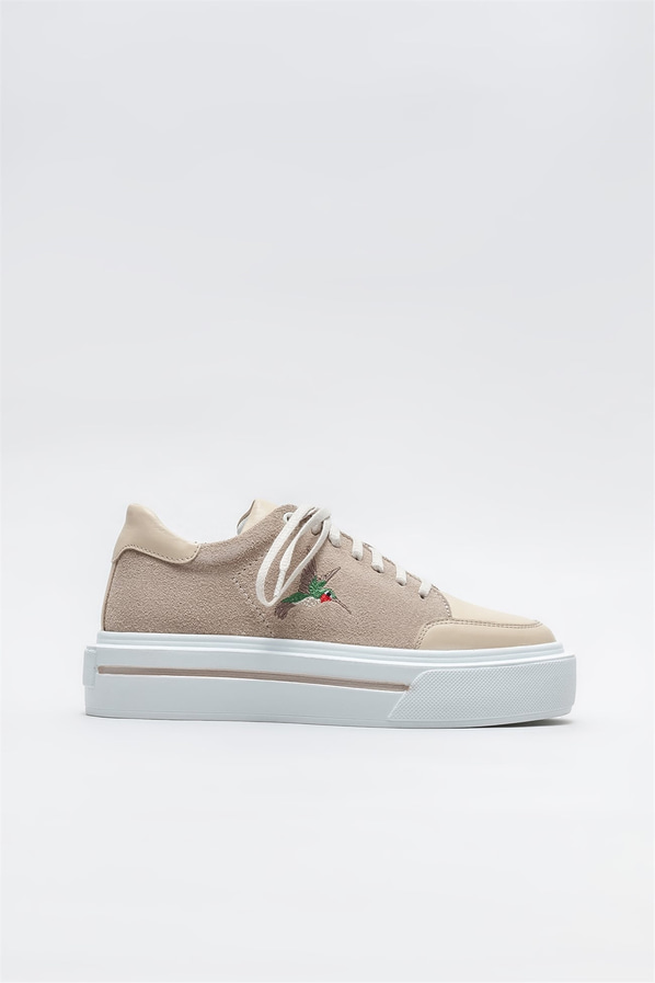 Naturel deri kadın spor ayakkabı - Elle Shoes