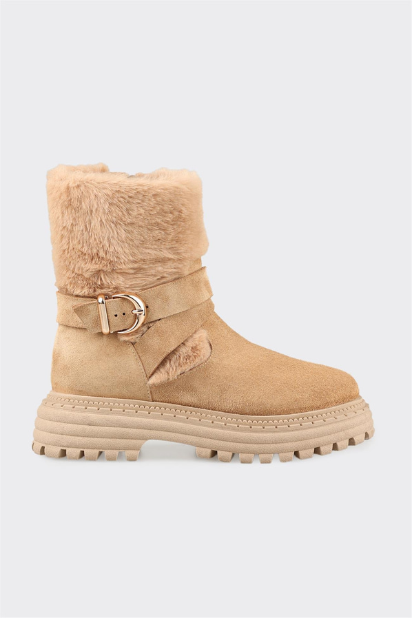 Naturel Deri Kadın Spor Bot