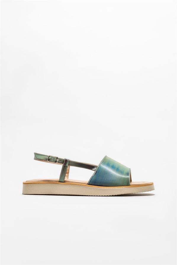 Naturel düz kadın sandalet - Elle Shoes