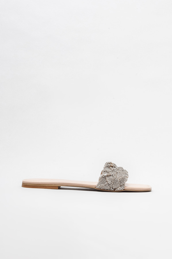 Naturel düz kadın terlik - Elle Shoes