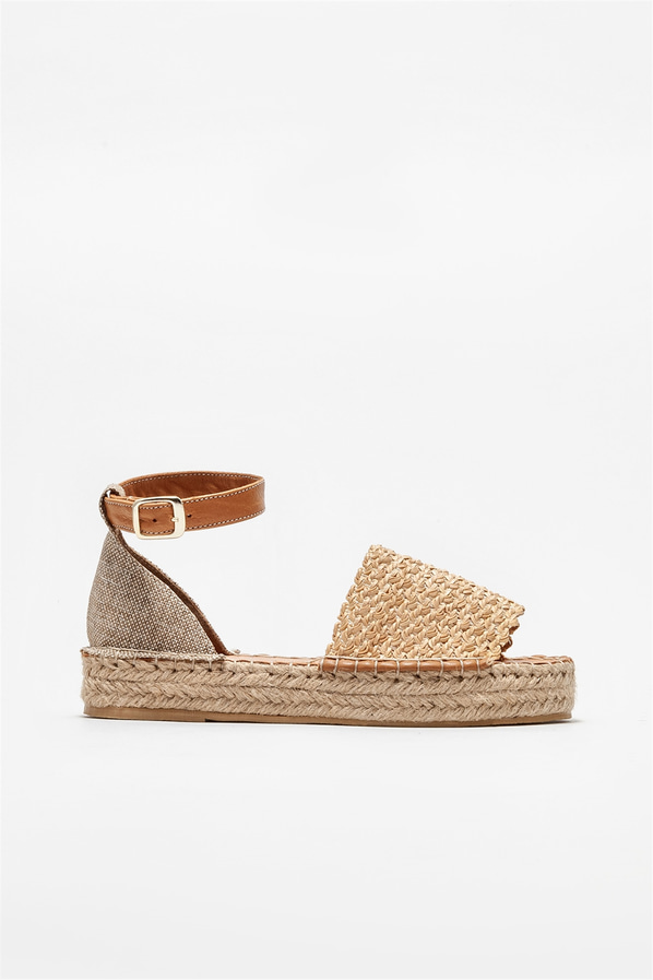 Naturel kadın espadril - Elle Shoes