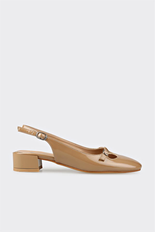 Naturel kadın düz ayakkabı, ofis stili için - Elle Shoes