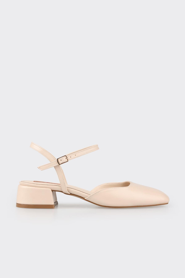 Naturel topuklu kadın ayakkabı - Elle Shoes