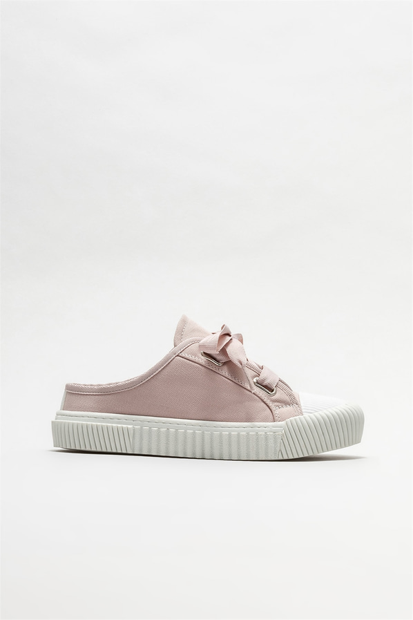 Pembe düz kadın terlik - Elle Shoes