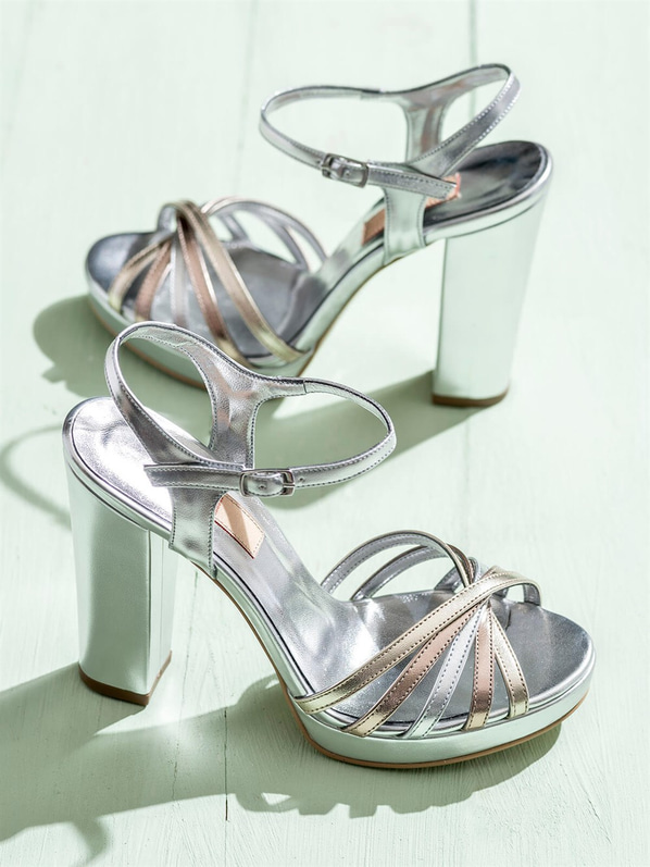 Gümüş kadın ayakkabı - Elle Shoes