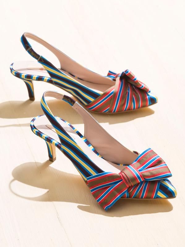 Çok renkli ince topuklu kadın ayakkabı - Elle Shoes