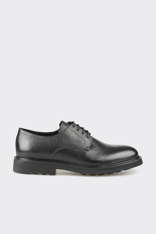 Siyah deri erkek günlük ayakkabı, günlük kullanım için - Elle Shoes