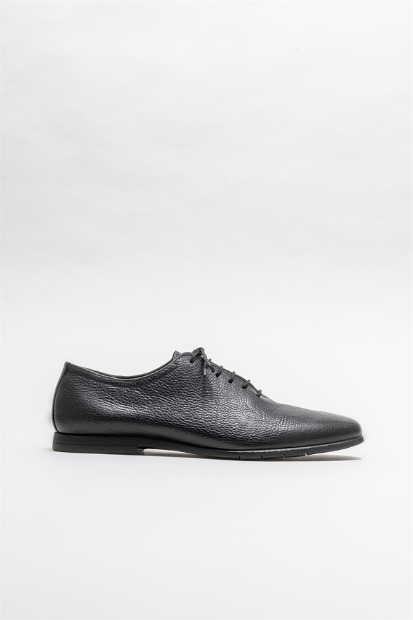 Siyah deri erkek günlük ayakkabı, günlük kullanım için - Elle Shoes