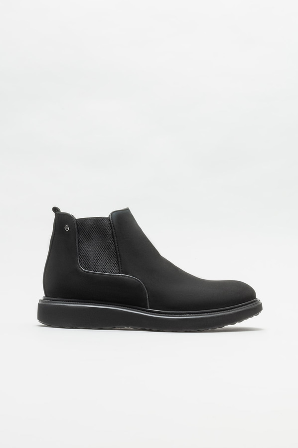 Siyah deri erkek günlük bot, günlük kullanım için - Elle Shoes
