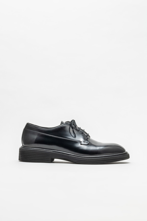 Siyah deri erkek klasik ayakkabı - Elle Shoes
