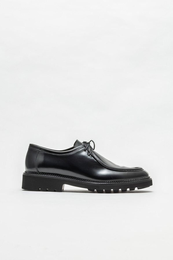 Siyah deri erkek klasik ayakkabı - Elle Shoes