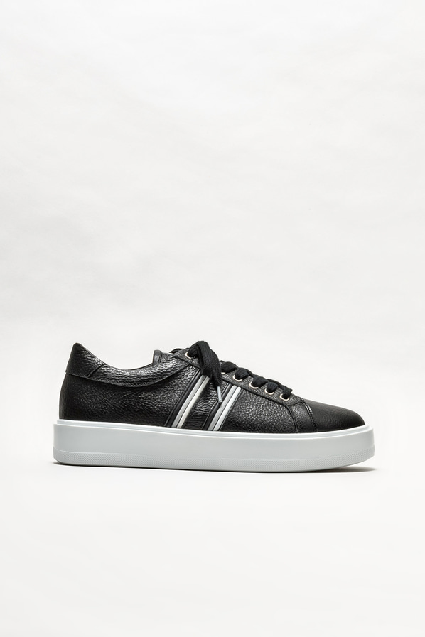 Siyah deri erkek spor ayakkabı - Elle Shoes