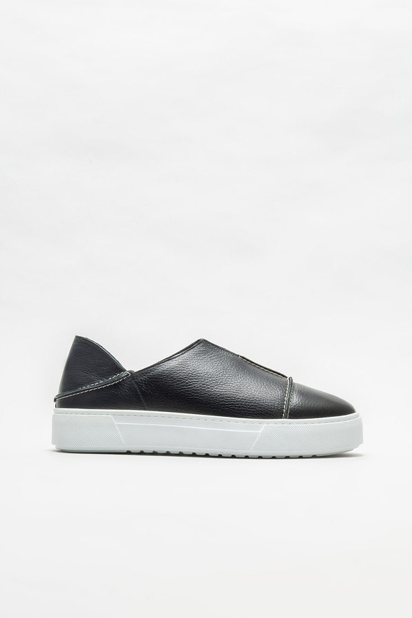 Siyah deri erkek spor ayakkabı - Elle Shoes