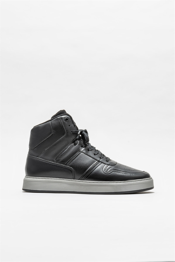Siyah deri erkek bot - Elle Shoes