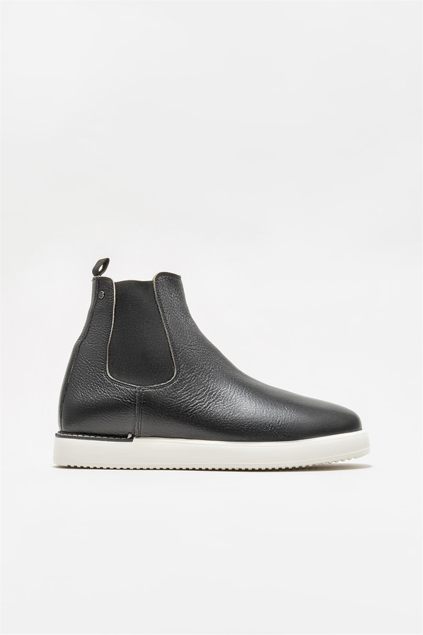 Siyah deri erkek bot - Elle Shoes