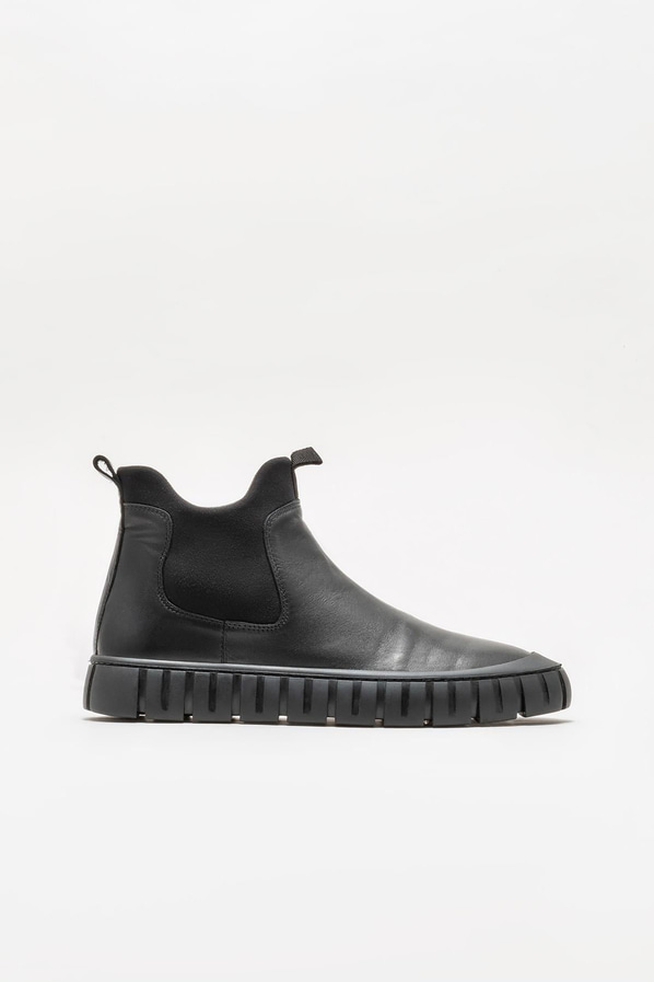 Siyah deri erkek bot - Elle Shoes