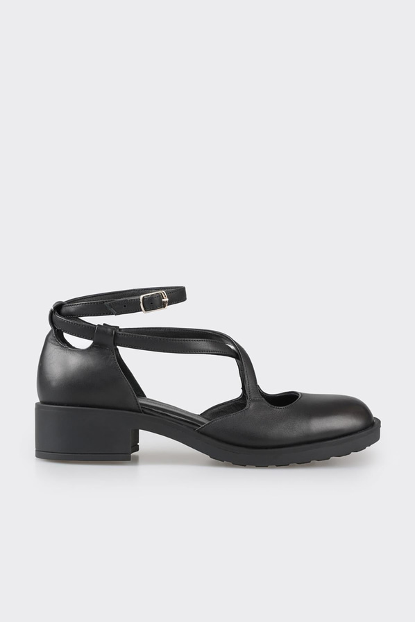 Siyah kadın düz ayakkabı, günlük kullanım için - Elle Shoes