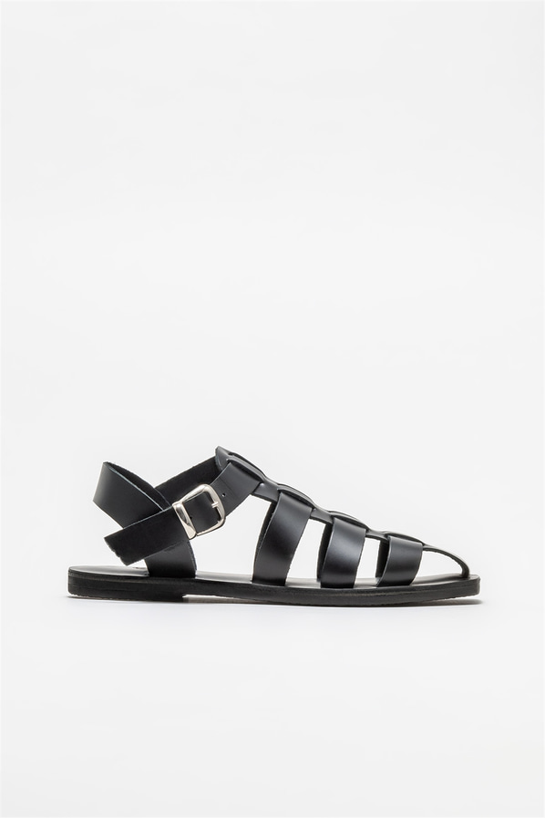 Siyah deri kadın günlük ayakkabı, günlük kullanım için - Elle Shoes