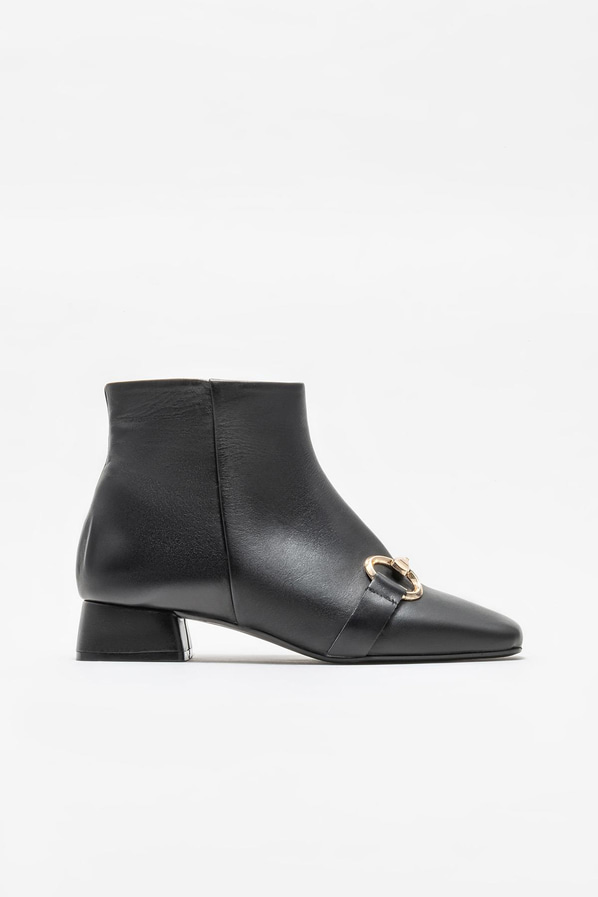 Siyah deri kadın bot, klasik stil için - Elle Shoes