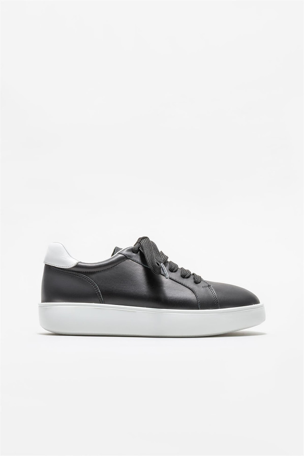 Siyah deri kadın sneaker - Elle Shoes