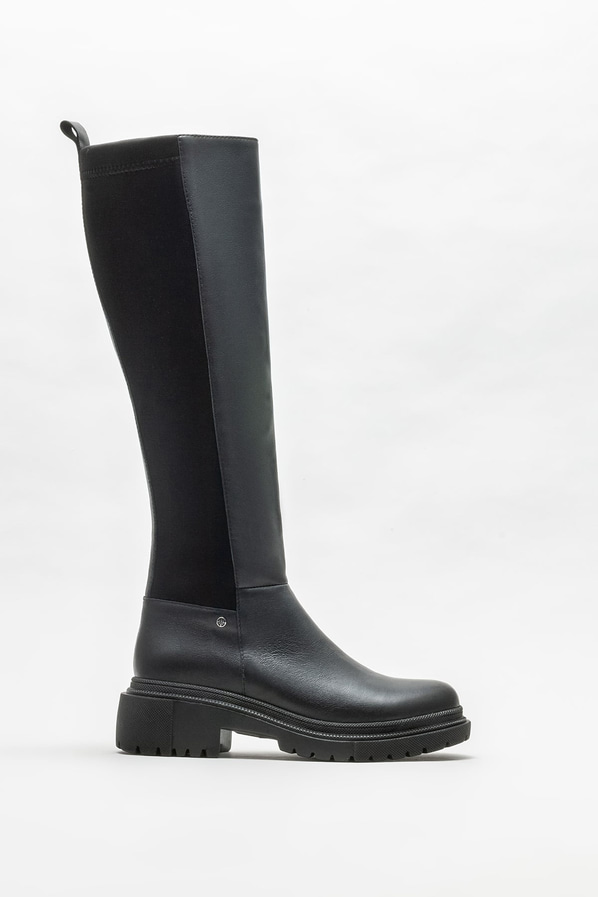 Siyah düz kadın çizme - Elle Shoes
