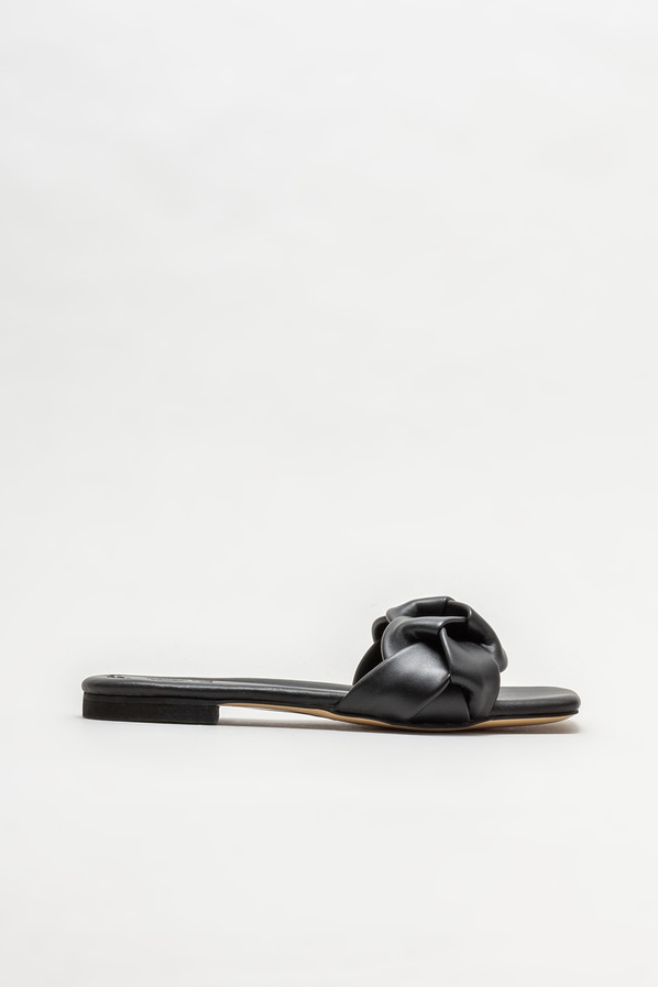 Siyah düz kadın terlik - Elle Shoes