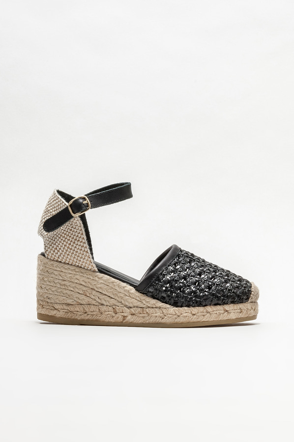 Siyah kadın espadril - Elle Shoes