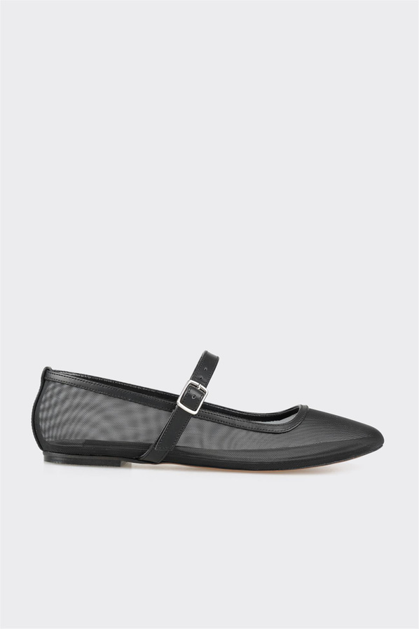 Siyah kadın babet, günlük kullanım için - Elle Shoes