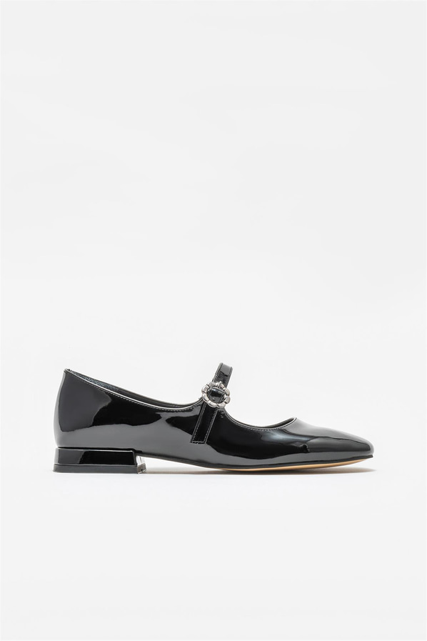 Siyah kadın babet, günlük kullanım için - Elle Shoes